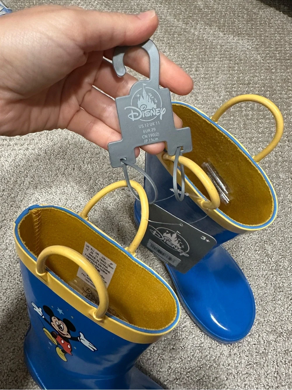 Disney Mickey Mouse Kids Rain Boots